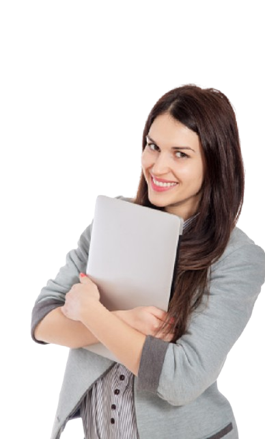 Girl with a laptop